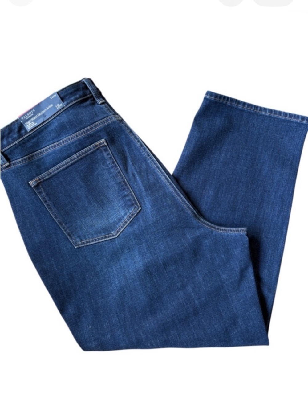 NWT Talbots High Waist Modern Ankle Straight Leg Jeans Size 18W
